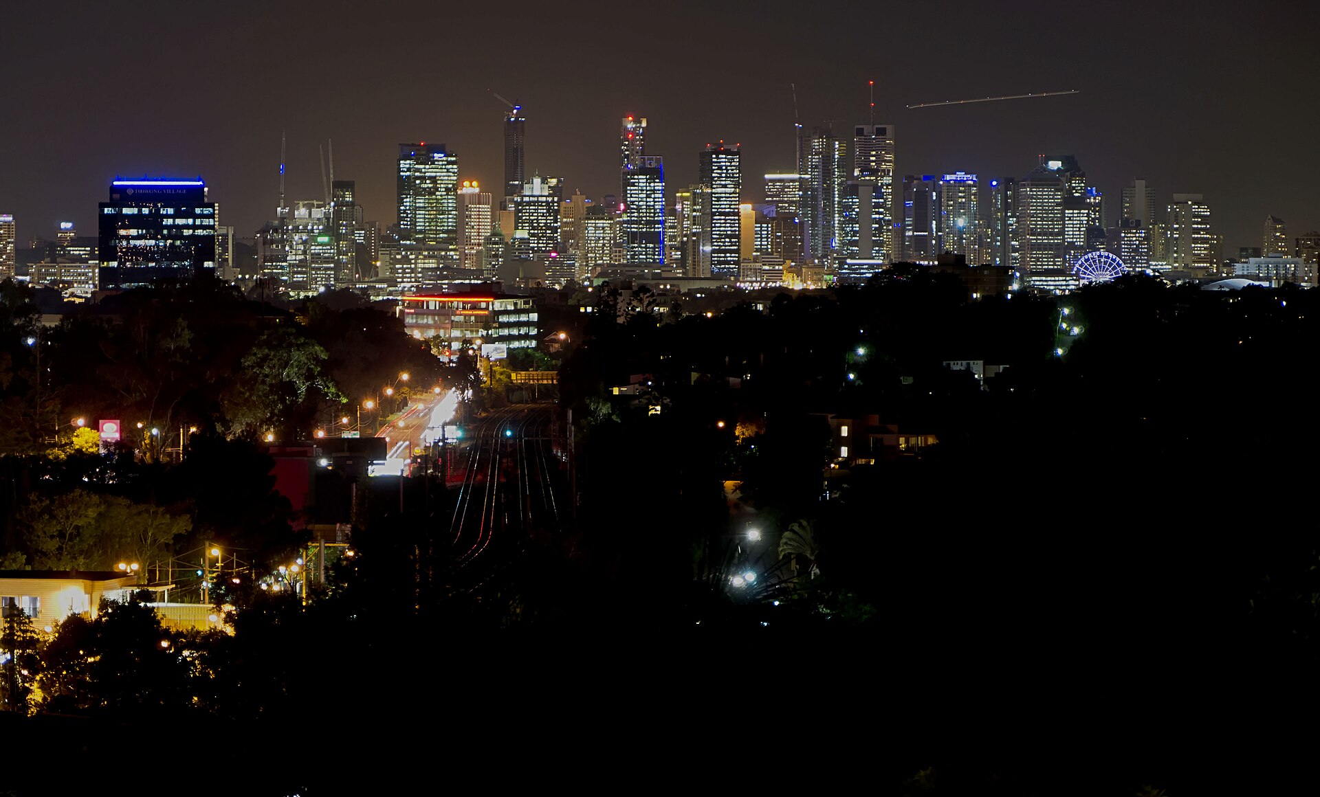 Brisbane skyline at night