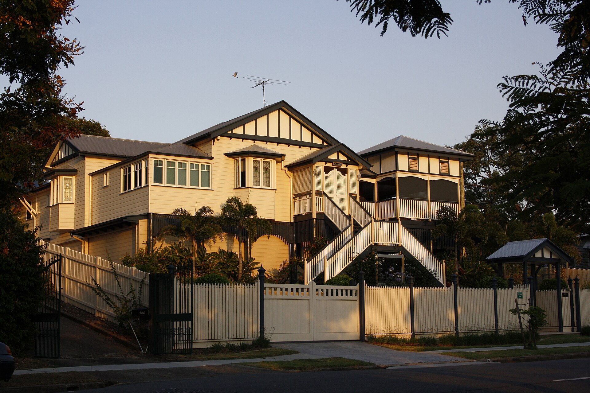 A classic Queenslander home in a leafy Brisbane suburb